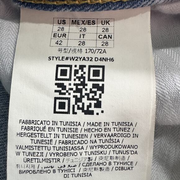 Guess Jeans Womens 28 Blue Authentic Light Melrose Reborn Denim Embroidered Leaf - Picture 10 of 16